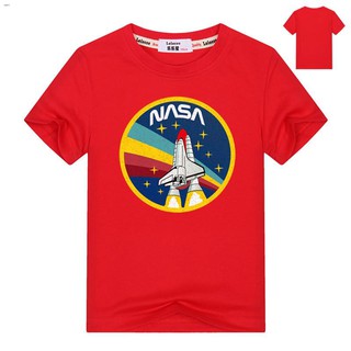 เสื้อยืดแขนสั้น พิมพ์ลาย NASA สำหรับเด็ก