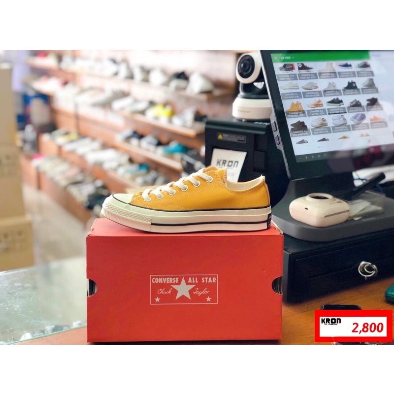 ลิขสิทธิ์แท้ 100% CONVERSE ALL STAR FIRST STRING 1970’ OX Yellow  mustard ผ้าใบสีเหลือง