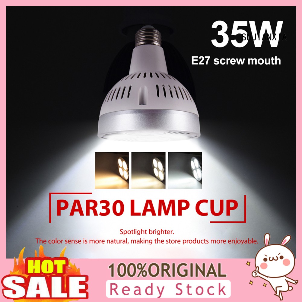 [SJX] หลอดไฟสปอตไลท์ E27 35W P30 PAR30 LED สว่างมาก สําหรับบ้าน สตูดิโอ