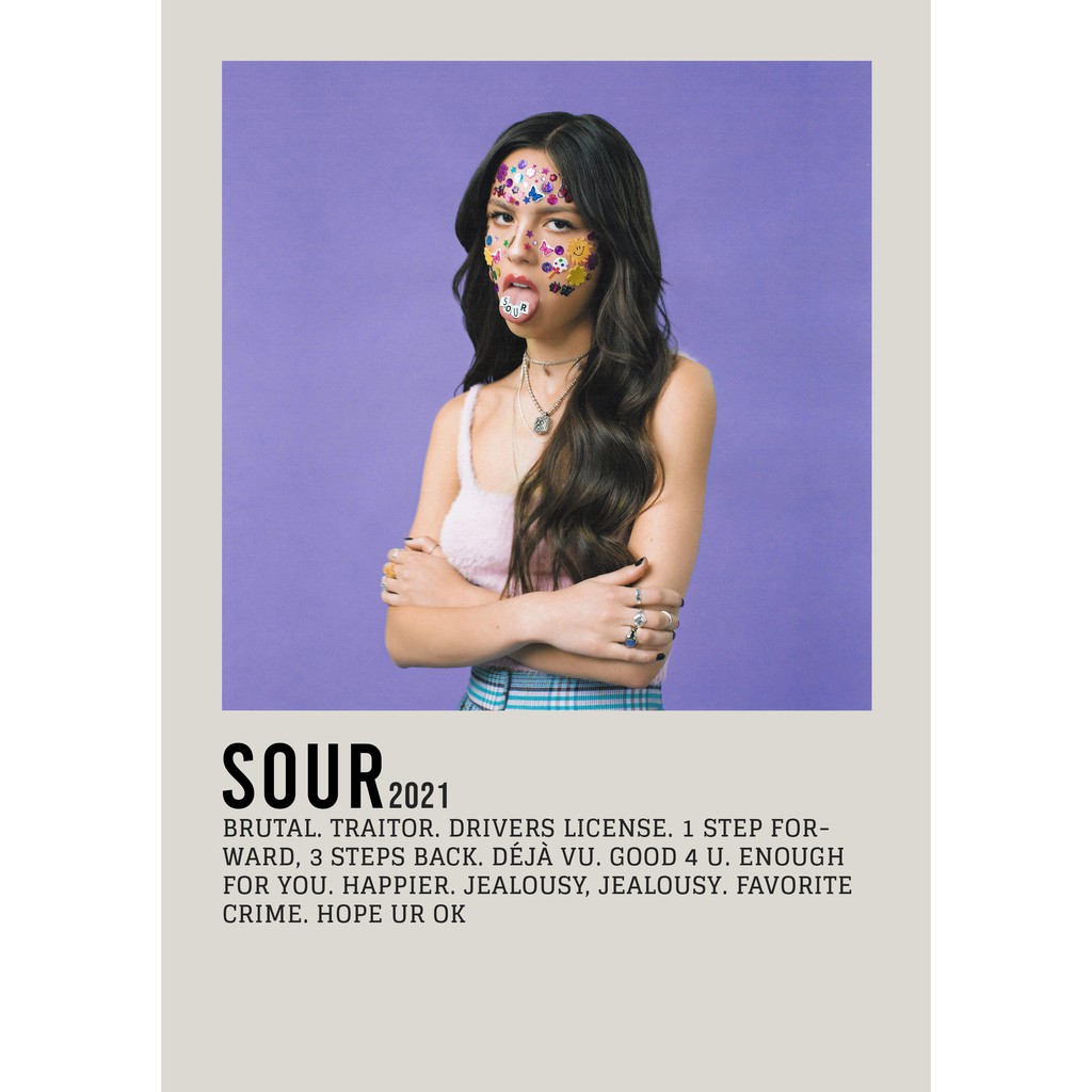 อัลบั้มปกโปสเตอร์ SOUR by Olivia Rodrigo