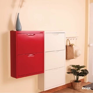 [จัดส่งพร้อมติดตั้งฟรี] KIOSK ตู้รองเท้า SWING 3 ลิ้นชัก วางได้สูงสุด18คู่