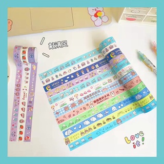 👉พร้อมส่ง👈เทปกาว วาชิเทป เทปตกแต่ง ลายน่ารัก สำหรับตกแต่งไดอารี่  DIY Tape