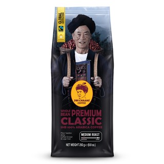 กาแฟดอยช้างเมล็ดกาแฟPREMIUM CLASSICมีกลิ่นหอมและความสดชื่นแบบกรดผลไม้คั่วระดับกลาง