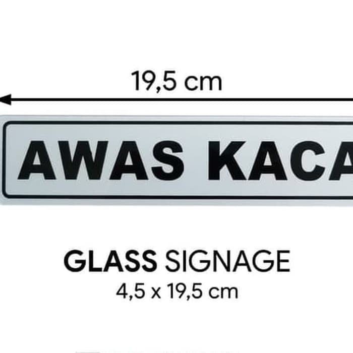 K3 SAFETY SEMI SILVER PLATE LABEL STICKER BEWARE OF GLASS
