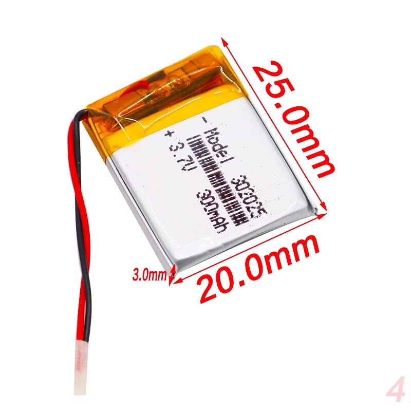 3.7 V 300mAh 302025 Lipo Li-Polymer แบตเตอรี่ LITHIUM Polymer PCM สำหรับ MP3 MP4 MP5 ชุดหูฟังบลูทูธสมาร์ทนาฬิกา