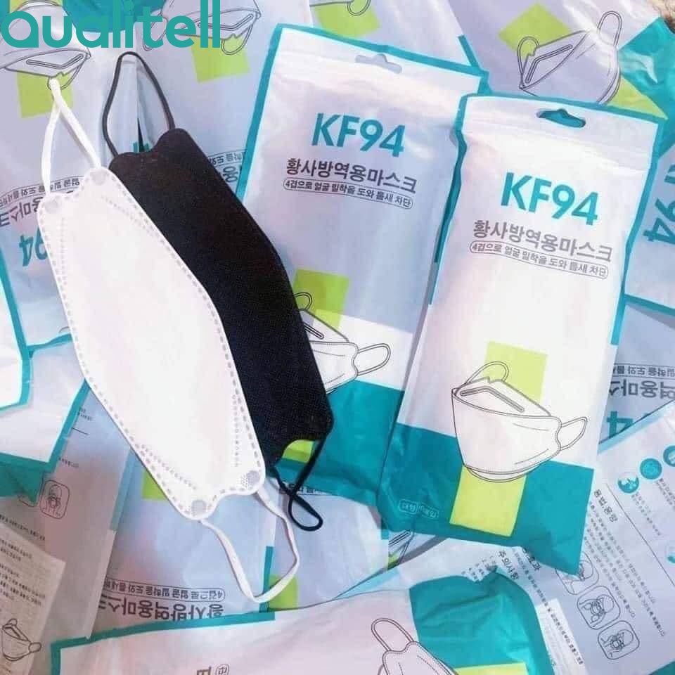 Qualitell หน้ากากอนามัย KF94 Mask หน้ากากอนามัยทรงเกาหลี แพคเกจใหม่ แมสเกาหลีกันฝุ่นกันไวรัส แพ็คคุ้มค่า10ชิ้น ทรง3D ใส่สบายไม่ #1