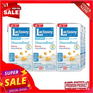 แลคตาซอยนมถั่วเหลืองรสจืด300มล.แพ็ค 6LACTASOY UNSWEETENED 300 ML.PACK 6