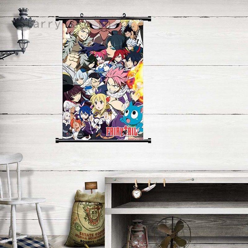 โปสเตอร์ anime fairy tail scroll จิตรกรรมสําหรับแขวนตกแต่งบ้าน