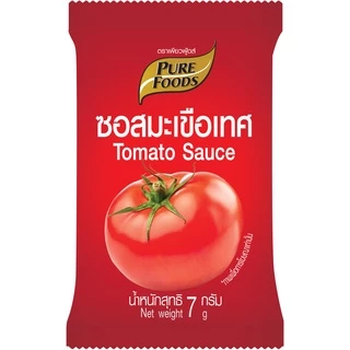 เพียวฟู้ดส์ ซอสพริก/ซอสมะเขือเทศ 7กรัม แพ็คละ 100 ซอง Pure Foods มะเขือเทศเข้มข้น น้ำจิ้ม