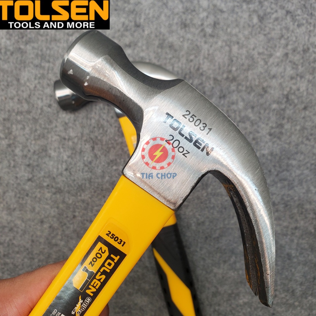 Tolsen ค้อนดึงเล็บ, ค้อนแตรแพะแข็งแท้ Tolsen 25028 25030 25031