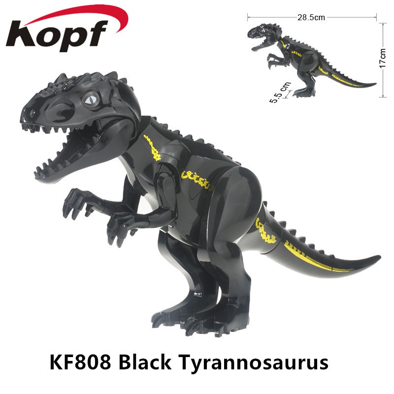 Kopf KF808 2018 ฟิกเกอร์ Jurassic World Indoraptor-Colored Indominus T-Rex ขนาดเล็ก