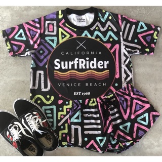 ชุดเซทเสื้อยืด &amp; กางเกงขาสั้น ลาย SurfRider