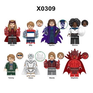 &lt; Available &gt; โมเดลตุ๊กตามาร์เวลอเวนเจอร์สขนาดมินิ Abs Vision Wanda Maximoff Agatha ของเล่นสําหรับเด็ก 1ชิ้น