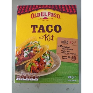 Old El Paso Taco The Kit ชุดแผ่นแป้งข้าวโพด พร้อมซอส และเครื่องปรุงรส 290 กรัม