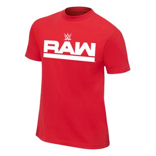 เสื้อยืดผ้าฝ้าย 100% พิมพ์ลาย wwe team สีแดงสําหรับบุรุษ