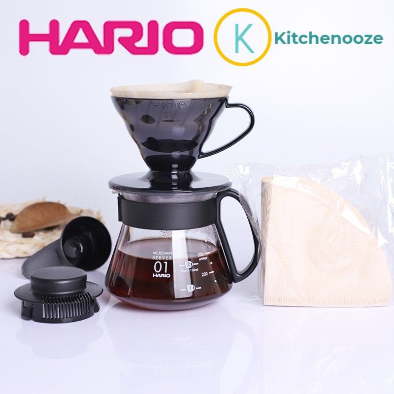 Hario V60 POUR OVER SET 01 VDSP DRIPPER & SERVER LIMITED BLACK EDITION