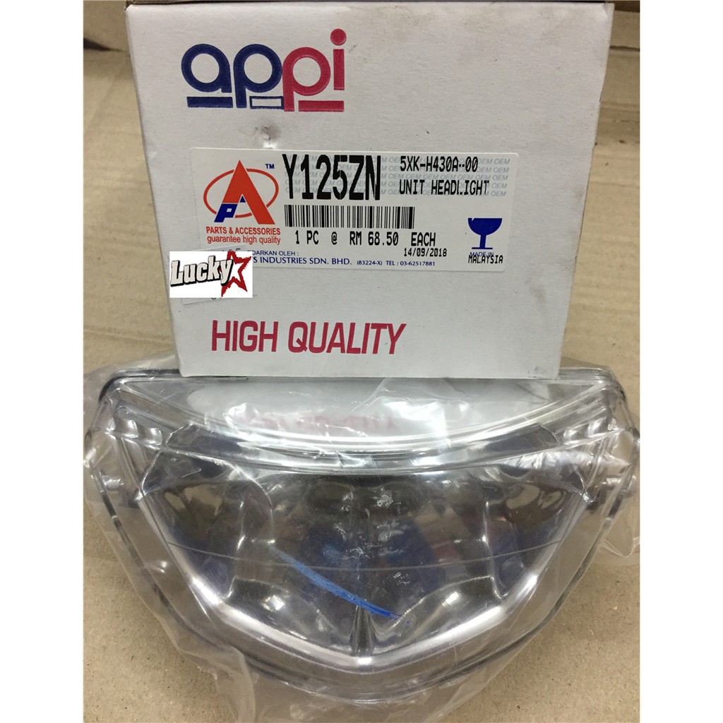 Y125Z Y125ZR 125Z 125ZR Y125 HEAD LAMP LIGHT ( LAMPU DEPAN ) HEADLAMP HEADLIGHT Y125-Z Y125-ZR