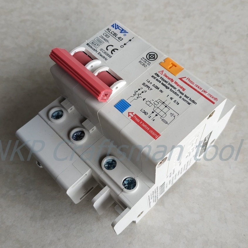 เมนเบรคเกอร์กันดูด เบรคเกอร์กันดูด NPV 2P 63A KLCBL-63 ทนทาน อย่างดี