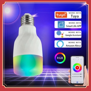 หลอดไฟอัจฉริยะ RGB WiFi bulb Google ลําโพง 1600W สีเข้ากันได้กับ APP หลายตัว ควบคุมด้วยเสียง รีโมตคอนโทรล หลอดไฟตั้งเวลา บรรยากาศ