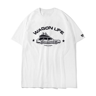 ใหม่ เสื้อยืดผ้าฝ้าย พิมพ์ลายซานตานา wagon Santana station wagon Sang brigade PassatB2 แฟชั่นฤดูร้อน