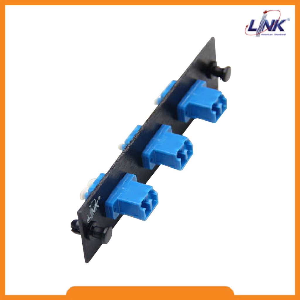 Link UF-2122SM Fiber Optic 3 LC Duplex Snap-In Adapter Plate (SM & MM.) แผง SNAP SM, LC 6 F #2