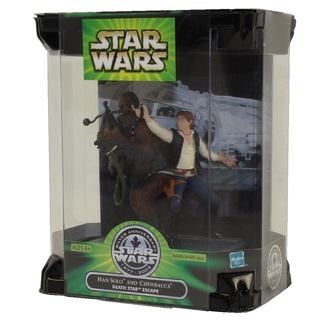 [ล้างสต๊อก+] HASBRO STAR WARS 25th SILVER ANNIVERSARY : HAN SOLO and CHEWBACCA [DEATH STAR ESCAPE] ของใหม่ ของแท้ 100%