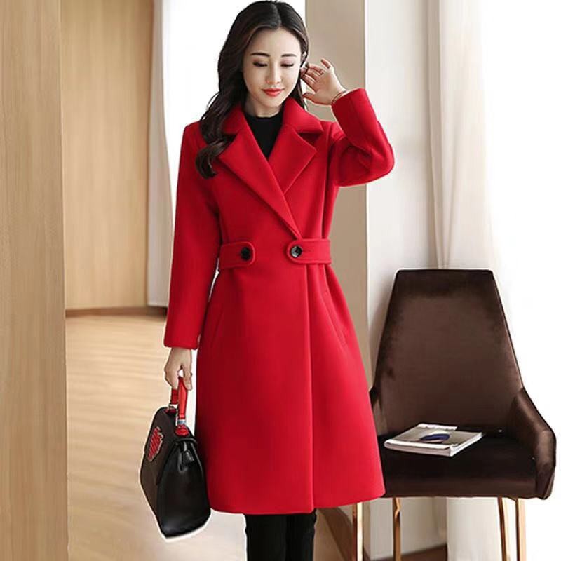 pretty20222022 Plus Size Autumn Winter Women coat Mid Thigh Jacket Slim