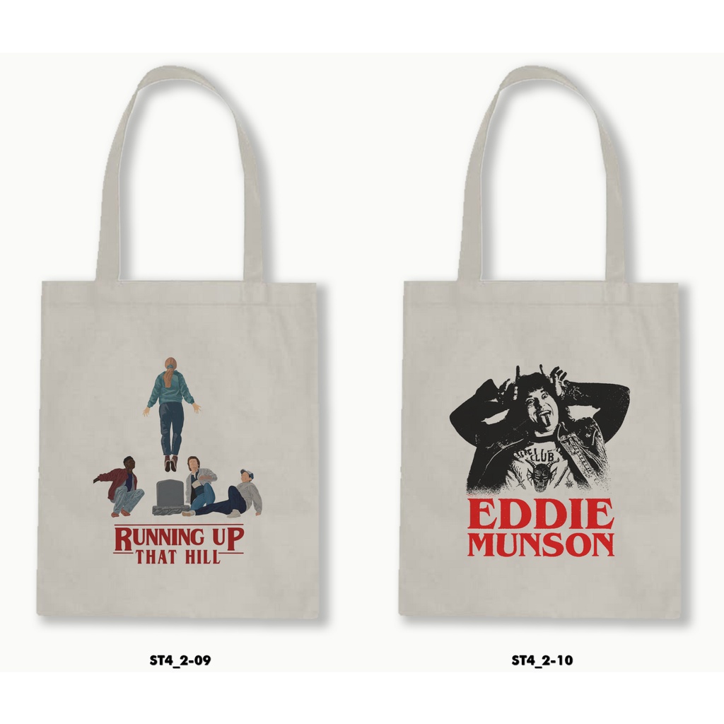 Canvas/Blacu Zipper Tote Bag - Stranger Things 4.2-01