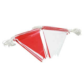 ธงราว สีขาว-สีแดง (แพ็ค2ม้วน) คิว แฟลก Flags white - red (pack of 2) Q Flag