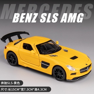 jk_garage 🚗🇯🇵 โมเดลรถเหล็ก Mercedes sls amg มีกล่อง โมเดลรถยนต์ รถเหล็ก ของขวัญ