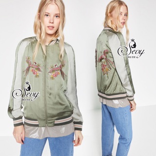 Bird flora baseball jacket