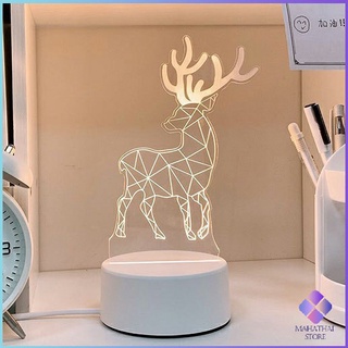 MahaThai โคมไฟตกแต่งห้อง  โคมไฟตั้งโต๊ะ LED โคมไฟ 3D night light