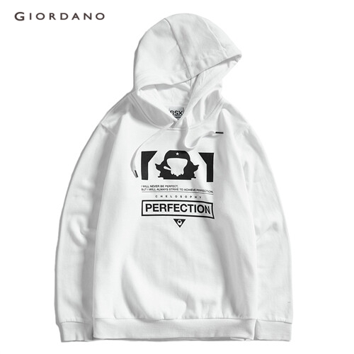 GIORDANO BSX MEN Printed patterns fleece hoodie 04089680