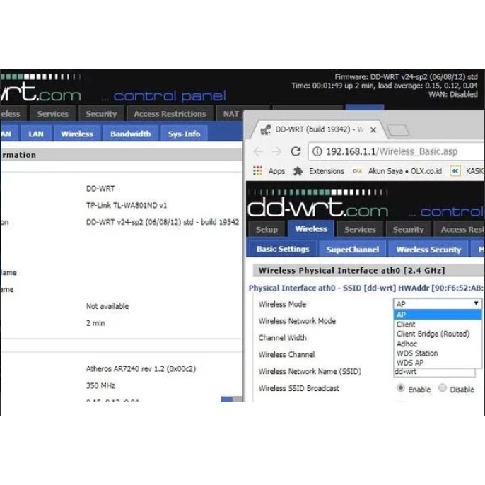 Tl WA701ND เครื่องกระชับป้องกันการระบายอากาศ Super channel DDWRT