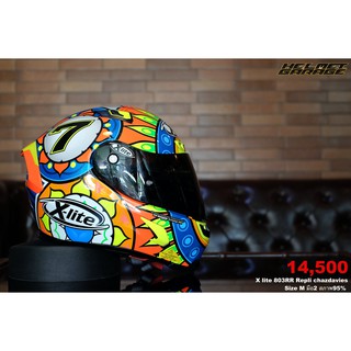 X lite 803 replica chaz davies Size M ให้ชิวสโม๊ค+กระเป๋าใส่หมวกกันน๊อคยี่ห้อSWATHe