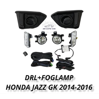 ไฟเดไลท์​ jazz gk​ 2014​ 2015​ 2016​ ไฟตัดหมอกเดไลท์​ DRL​ HONDA​ JAZZ​ GK​ TAIWAN​ URANUS