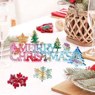 Blg แม่พิมพ์ตัวอักษร Merry Christmas แฮนด์เมด DIY สําหรับแขวนตกแต่ง