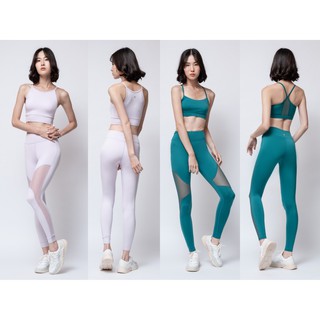 TA ACTIVE ACACIA MESH PANEL LEGGING กางเกงเลคกิ้งขายาว ใส่ออกกำลังกาย กางเกงเข้ารูป กางเกงเก็บทรง