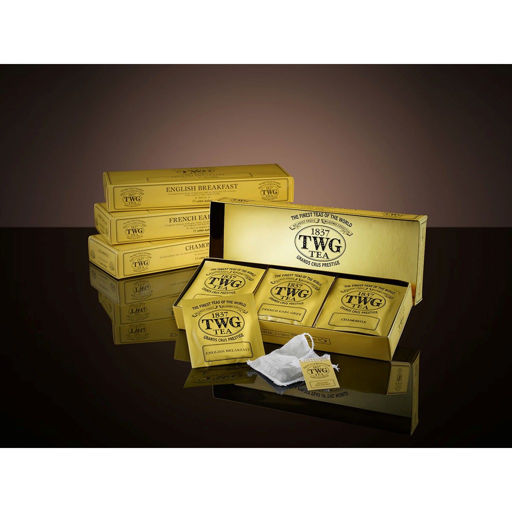 TWG TEA BAG 1 BOX 15 COTTON TEA BAGS ชาพรีเมี่ยมทีดับบลิวจี 1 กล่อง 15 ถุงชา
