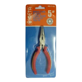 pliers 5" META K11-52 LONG NOSE MINI PLIER Hand tools Hardware hand tools คีม คีมมินิปากแหลม ไม่มีฟัน META K11-52 5 นิ้ว