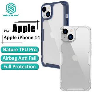 Nillkin Nature Pro เคส สําหรับ iPhone 14 เคสโทรศัพท์ บางพิเศษ หรูหรา นิ่ม TPU ใส ถุงลมนิรภัย กันกระแทก ฝาหลัง