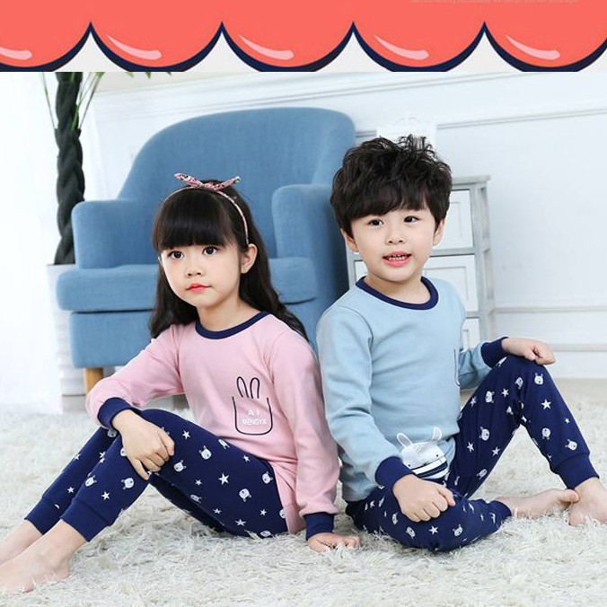 ชุดนอนเด็ก 120-150 ชุดนอนแขนยาว ใส่ได้ทั้งเด็กหญิง และเด็กชาย ผ้านิ่มใส่สบาย