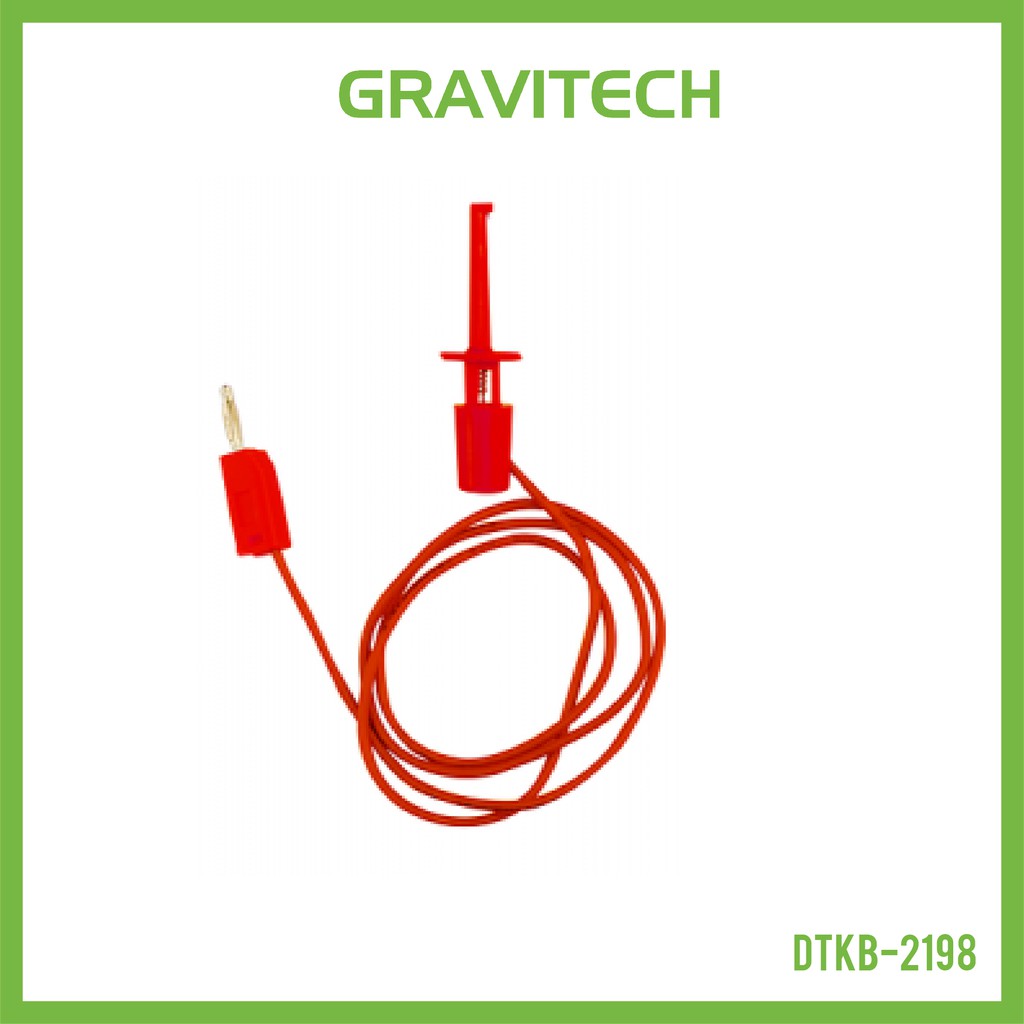 [Gravitechthai]2mm Banana to Clip Jack Cable 50cm - Red