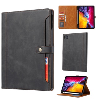 เคสแท็บเล็ตหนัง ฝาพับ ลาย ELVEV พร้อมช่องใส่บัตร สําหรับ iPad Pro 11 12.9 2018 2020 Mini 4 5