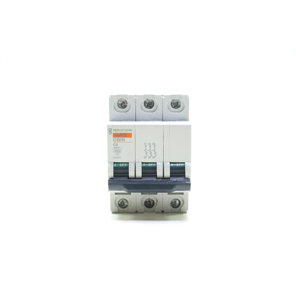 24345 C60N C2 MERLIN GERIN Schneider  Miniature Circuit Breaker MCB C60H 3P 4A MERLIN GERIN Schneide