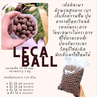 Leca ball XL รองก้นกระถาง มีรูพรุนสูง บรรจุ 1 kg