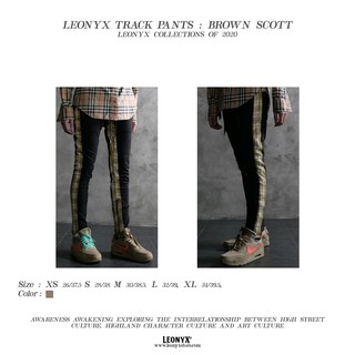 กางเกง LEONYX "TRACK PANTS No.01" [BROWN SCOTT]