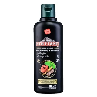 Kokliang ก๊กเลี้ยง เซตแฮร์ดาร์คเคนนิ่ง & ทิคเคนนิ่ง แชมพู 200 มล. x 2 + ครีมนวดผม 200 มล. x 1 แถมฟรี สบู่ดั้งเดิม 90 ก.