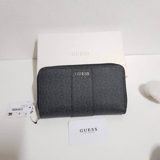 กระเป๋าสตางค์ใบยาวรุ่นซิปรอบ Guess Double zip leather wallet