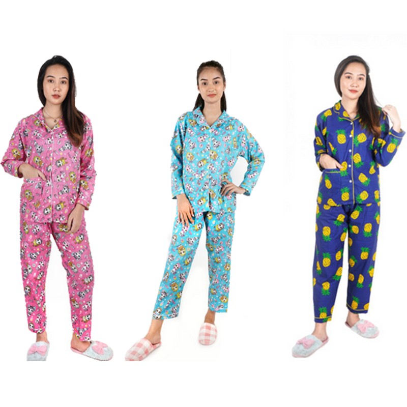 BEE - ชุดนอนผู้ใหญ่ PP Character / ชุดนอนแขนยาวผู้หญิง Hongru PP